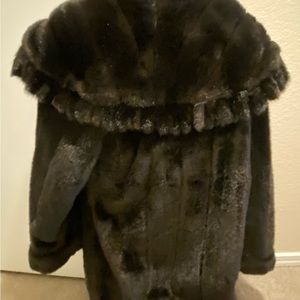 Faux Fur Brown mid-thigh Sz 8-10